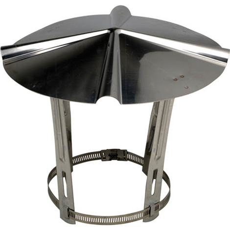 Chapeau de toit chinois inox pour tubage Ø200-250