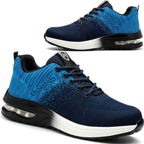 Chaussures de Sécurité Hommes Femmes Légère Basket de Sécurité Respirante Confortable Chaussure de Travail avec Embout en Acier  Taille Bleu 43 - RWChaussures de sécurité