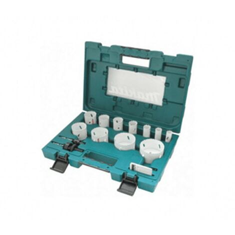 Coffret 11 scies cloches bi-metal plombier Ø 19, 22, 25, 29, 35, 38, 44, 51, 57, 68, 75mm - MAKITA D-63971
