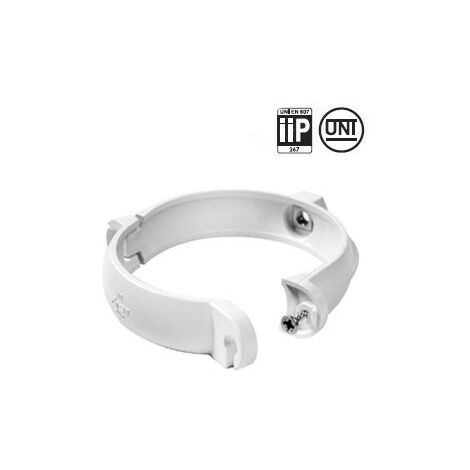 Collier bride pour tube de descente PVC Ø80 - blanc