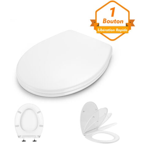 COREE Abattant WC Type O, Fermeture en Douceur Libération Rapide, TS13