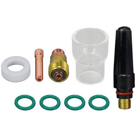 Corps de Pince de Lentille à Gaz TIG Stubby 17GL332 12 13/16 Pouces Isolant de Lentille à Gaz TIG pour 17 18 26 de Soudage TIG 9 PièCes