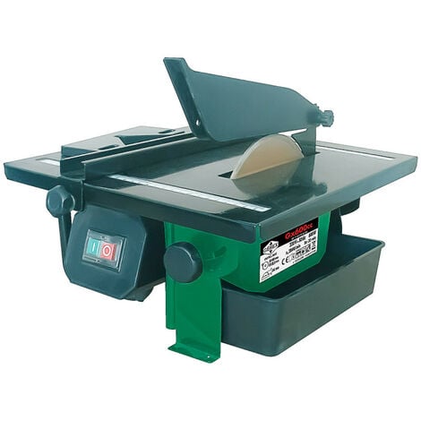 Coupe carreaux électrique 600W - disque diamanté diamètre 180mm -   guide de coupe droit et guide d'angle 45 degrés