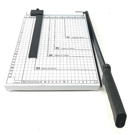 Coupe-papier à levier pour feuilles A4 A5 B5 B6 B7 avec barre centimétrique