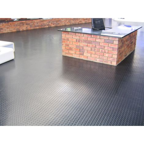 Dalle Caoutchouc pastillée - coloris noir