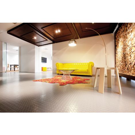 Dalle Caoutchouc pastillée - gris clair