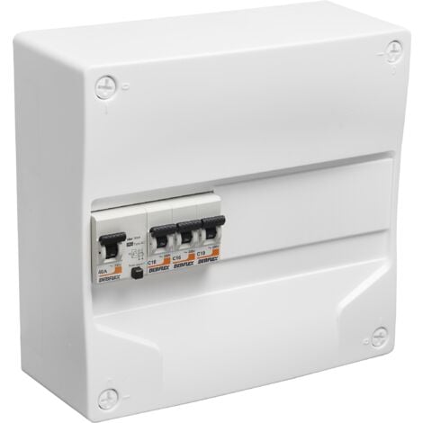 DEBFLEX - Coffret pré-équipé 1 Rangée 1xID 63A type A, 1x10A, 2x16A - 707642