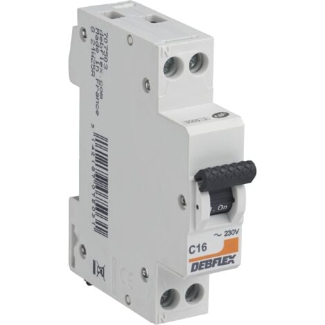 DEBFLEX - DISJONCTEUR 3KA PH+N 16A - 707503 - ORIGINE FRANCE