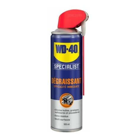 Dégraissant WD-40 SPECIALIST Spray Double Position, 500 ml, Base de solvant