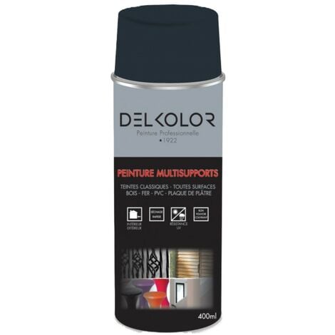 Delkolor Peinture en Aérosol - Couleurs RAL - 400ml Finition: Brillant - Couleur: RAL 7016 Gris anthracite