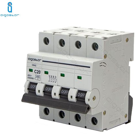 DISJONCTEUR THERMO-MAGNÉTIQUE 20A AMPÈRES 4P POSTES COURBE C