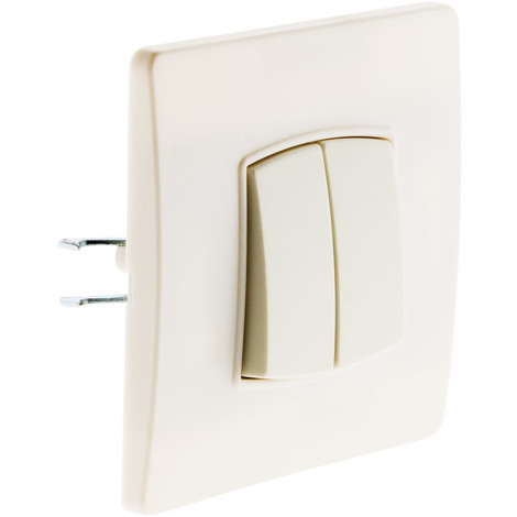 Double va et vient borne-auto vis + griffes Blanc - Diwone