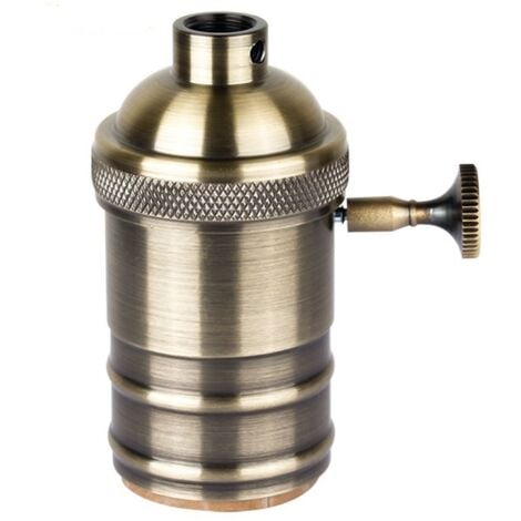 Douille E27 en finition bronze avec interrupteur (Vintage Serie)