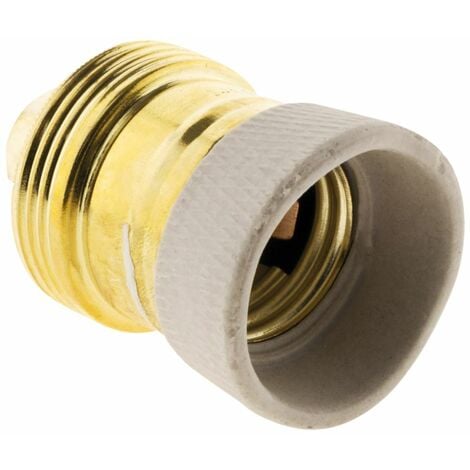 Douille E27 en laiton avec collerette porcelaine