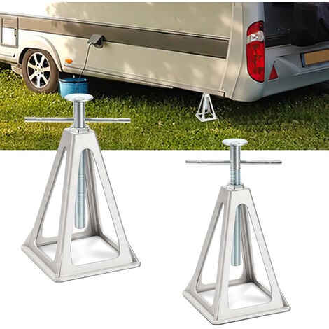 EINFEBEN Chandelles à Crémaillère Tréteaux voiture camping-car béquilles cric 1000kg tréteaux de soutien 2 pièces