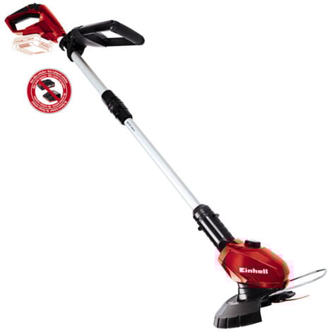 Einhell Coupe-bordures sans fil GE-CT 18 Li - Solo Power X-Change (18 V,Diam. de coupe lame 24 cm,Livré avec 20 lamelles en PVC) Livré sans Batterie ni Chargeur
