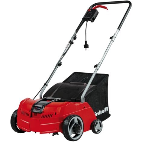 Einhell Scarificateur électrique GC-SA 1231/1 (jusqu'à 300m², 1.2 kW, bac de ramassage de 28L, système de coupe à roulement à bille + rouleau aérateur, profondeur de travail réglable)