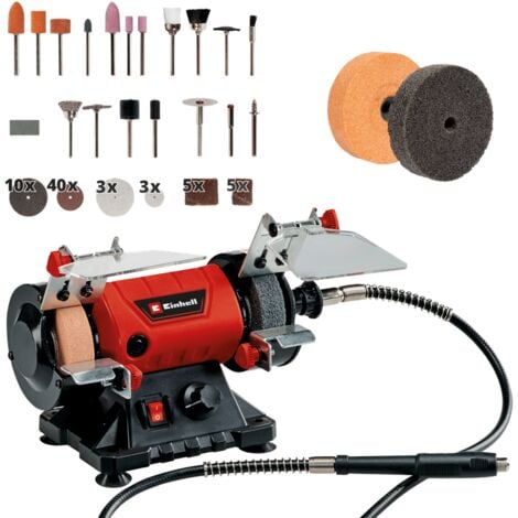Einhell Touret à meuler TC-XG 75 Kit (kit pour travaux de polissage/meulage, bâti métallique compact)