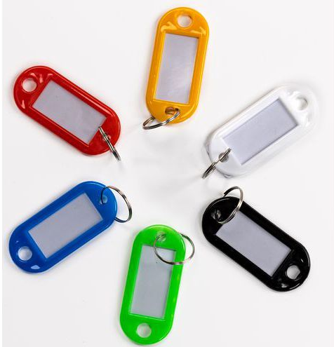 Porte-clés étiquettes couleurs