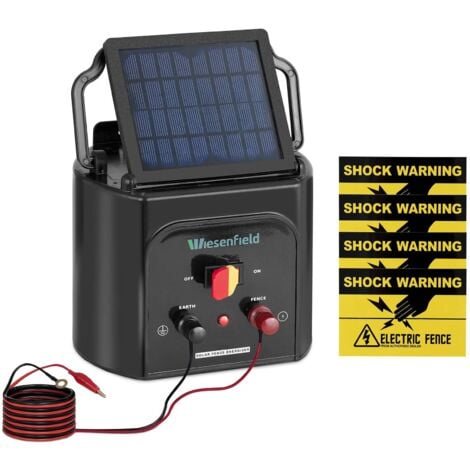 Électrificateur De Clôture Solaire Batterie 6 V Électrificateur 10 km 0,5 J