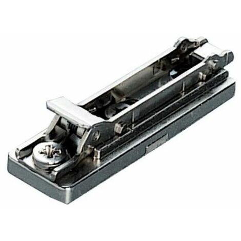 Embase longitudinale à clips à visser - Décor : Nickelé - Epaisseur : 0 mm - Matériau : Acier - SALICE