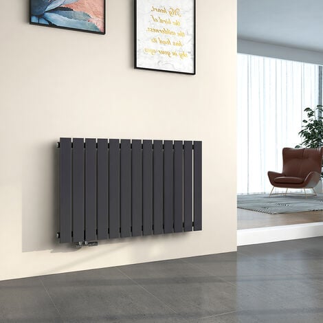 EMKE Radiateur à Eau Chaude Radiateur eau chaude en acier Radiateur plat Design vertical Simple Couche 63x100cm Anthracite