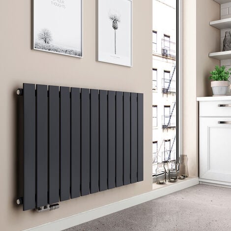 EMKE Radiateur eau chaude en acier Mural  Anthracite 63x100cm 730W  Simple Couche