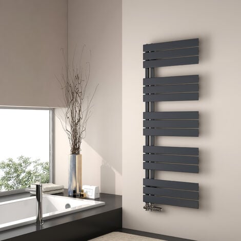 EMKE Sèche-serviette eau chaude, 1320x500mm - Anthracite Sèche-serviettes Panneau Plat