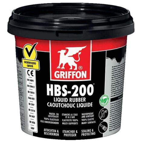 Enduit de protection universel HBS-200® caoutchouc liquide pour étanchéifier à l'eau et à l'air pot de 1l - GRIFFON