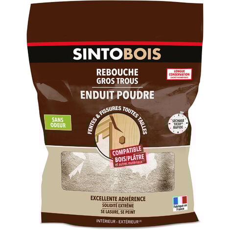 Enduit poudre rebouche gros trous 1kg SINTO