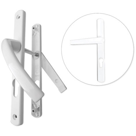 Ensemble alu porte étroite Ovalfiliz PRODIF - clé i - 24 mm - saillie réduite articulée - blanc - 58/70V5x80C7x115 - 675315