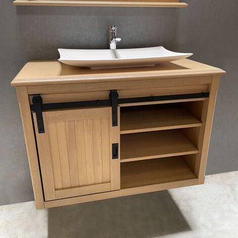 ENSEMBLE MEUBLE SDB - AUTHENTICA - Ensemble meuble - CheneBlanc - 93x51x62CM