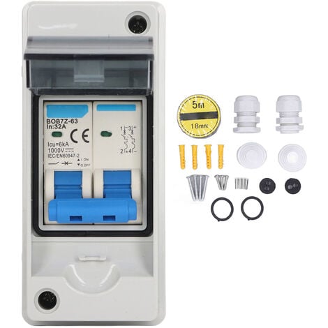Eosnow PV DC Disjoncteur 32A 6KA IP65 tanche DC Isolateur Commutateur Solaire Disconnect Switch 1000V