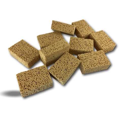 Eponges végétales brunes gros travaux - Lot de 10 - Lot de 10 éponges