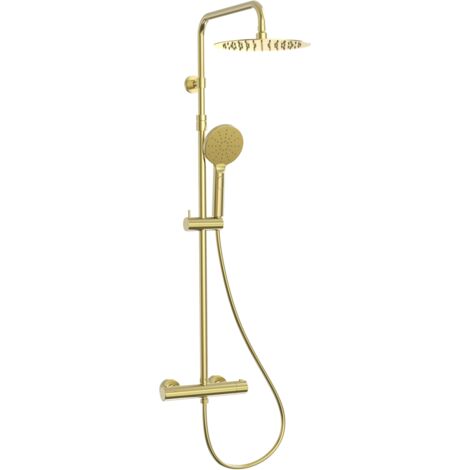 Essebagno Luisa colonne de douche thermostatique or brossé