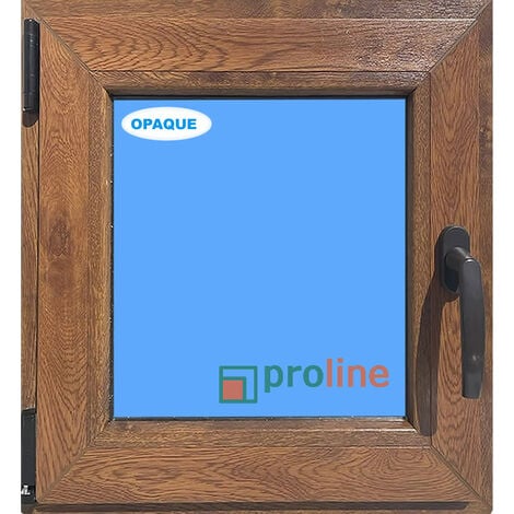 Fenêtre PVC H600 mm X L500 mm Chêne Doré Oscillo-battante Tirant Gauche Verre Dépoli