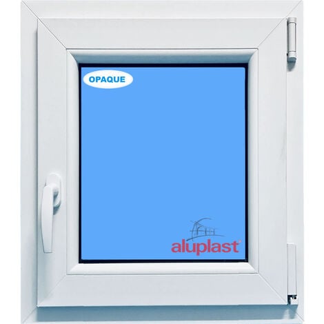 Fenêtre PVC H700 mm X L500 mm Blanc, Oscillo-battante Tirant Droit Verre Dépoli