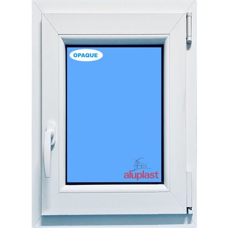 Fenêtre PVC H800 mm X L500 mm Blanc, Oscillo-battante Tirant Droit Verre Dépoli