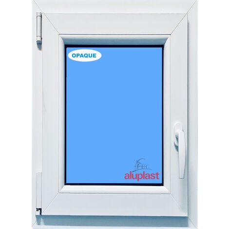 Fenêtre PVC H800 mm X L500 mm  Blanc, Oscillo-battante Tirant Gauche Verre Dépoli