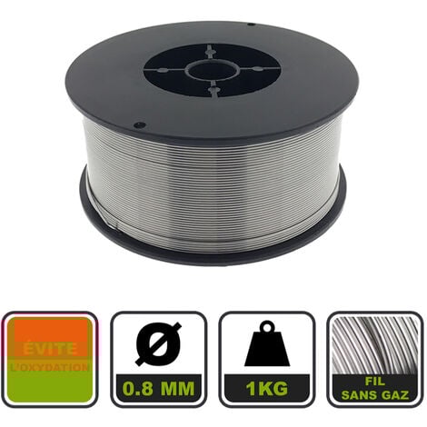 Fil fourré NO GAZ pour soudage MIG ø 100mm / Acier / ø 0.8mm / 1kg