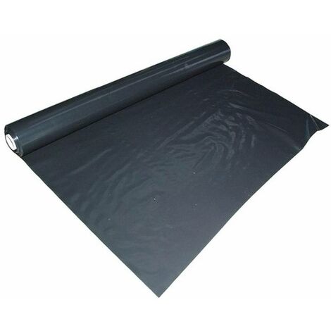 Film plastique d'étanchéité sous-dalle en polyéthylène noir Type 200, 4x25m