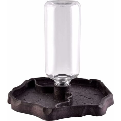 Fontaine à boire pour animaux de compagnie, fontaine à boire automatique 2 en 1 anti-éclaboussures tortue lézard reptile