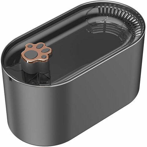 Fontaine à eau et distributeur d'eau pour chat fontaine à boire à circulation d'eau automatique intelligente LED sans eau hors tension filtre anti-sec