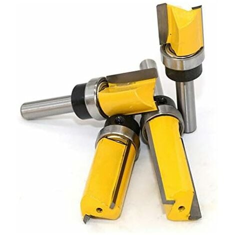 Fraise à copier, Routeur de Fraise à Bois queue 8mm lame 50mm en Acier Allié Haute Qualité pour travail du bois Massif/Panneau de Particules/ MDF à la main, jaune (83/450mm)