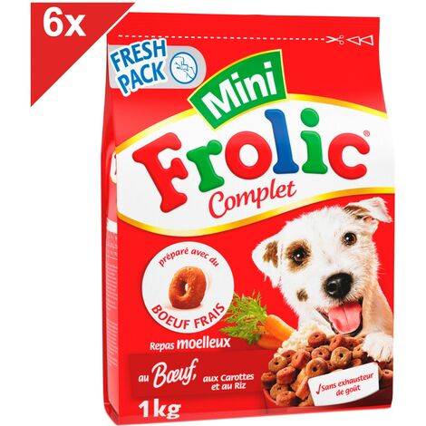 FROLIC Mini Croquettes au boeuf pour petit chien 6x1kg