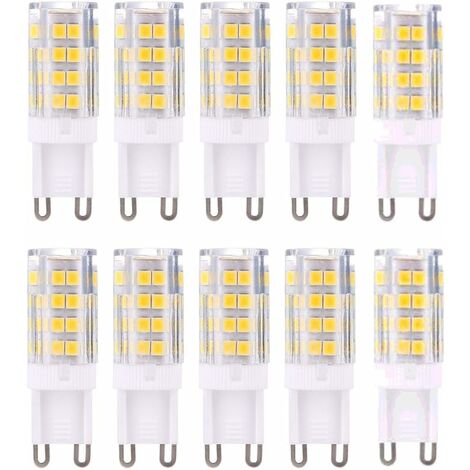 G9 LED Lampe Ampoules, Blanc Chaud 3000K 5W G9 LED Ampoule Lumiere équivalent aux ampoules halogènes de 40 W 420 lumens not dimmable, lot de 10 [Classe énergétique A+]