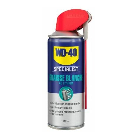 Graisse Blanche au Lithium WD-40 SPECIALIST Spray Double Position, Aérosol de 400 ml