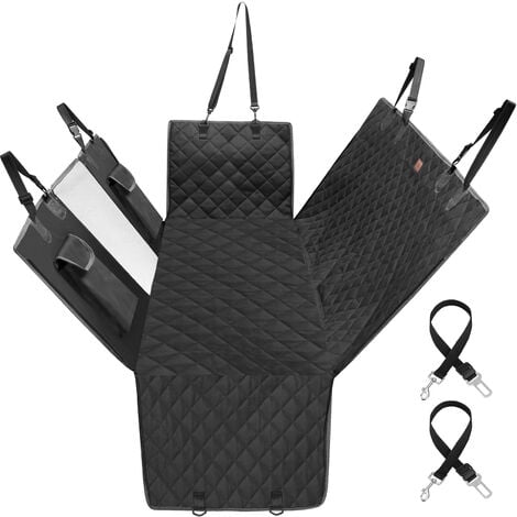 Housse de siège arrière voiture chien banquette imperméable résistante aux rayures housse de protection universel fenêtre protection de siège arrière 147x137cm