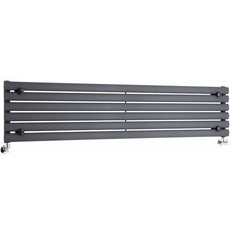 Hudson Reed Vitality – Radiateur Design Horizontal – Anthracite – 35.4 x 160cm