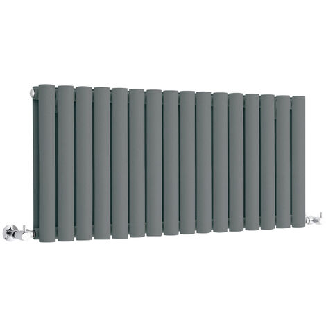 Hudson Reed Vitality – Radiateur Design Horizontal Compact – Anthracite – 40 x 100cm Double Rang